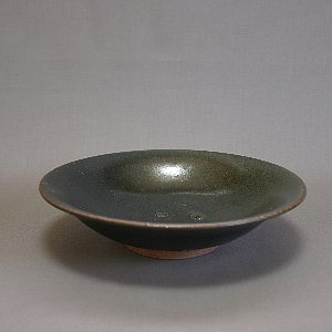 玄釉七寸浅鉢