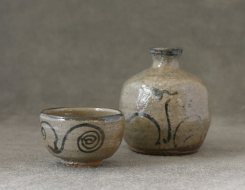 京唐津ぐい呑みと徳利