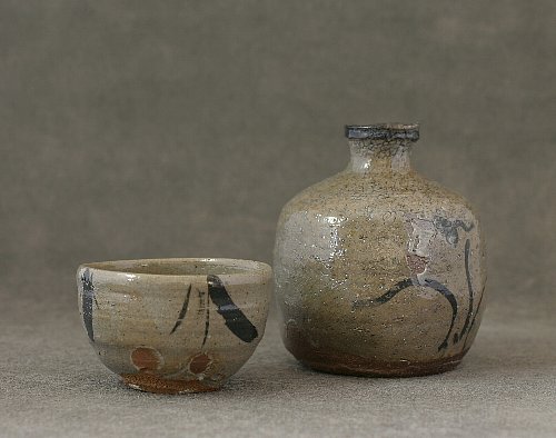 京唐津ぐい呑みと徳利