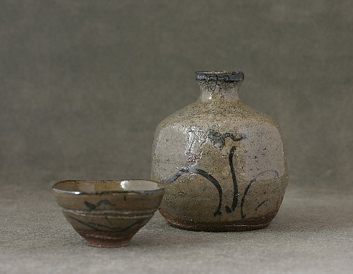 京唐津ぐい呑みと徳利