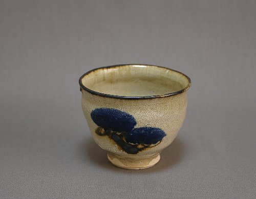 松の画飯碗